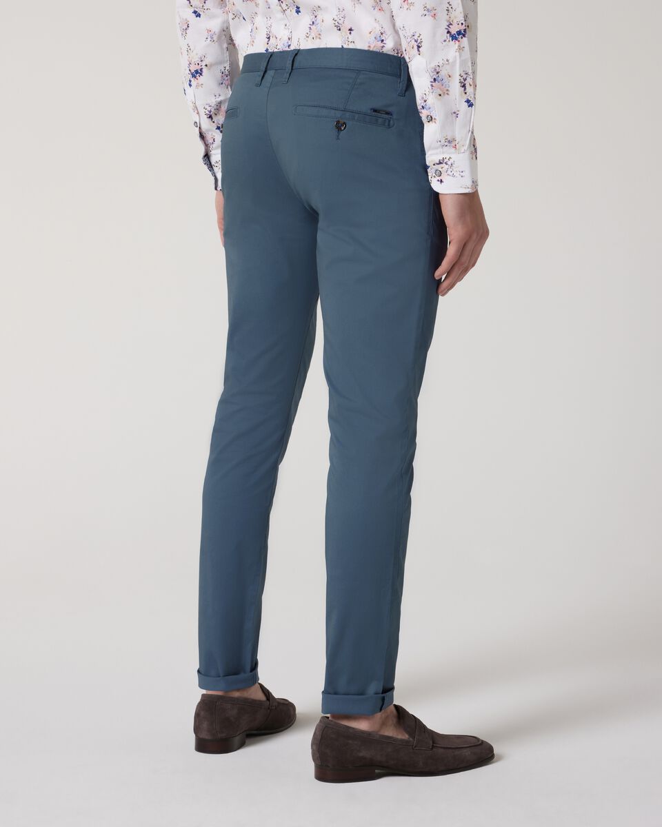 Ultra Slim Stretch Cotton Chino, Chalk Blue, hi-res